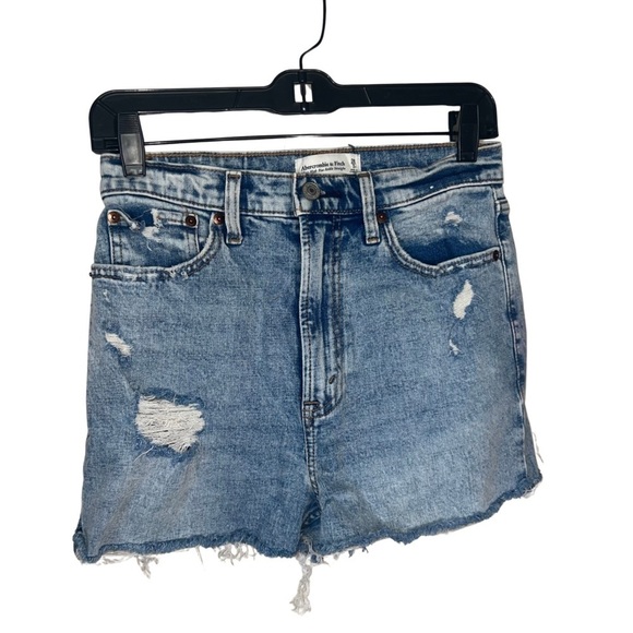 Abercrombie & Fitch Ultra High Rise Cut Off Jean Shorts Size 26 (2) - Picture 1 of 7